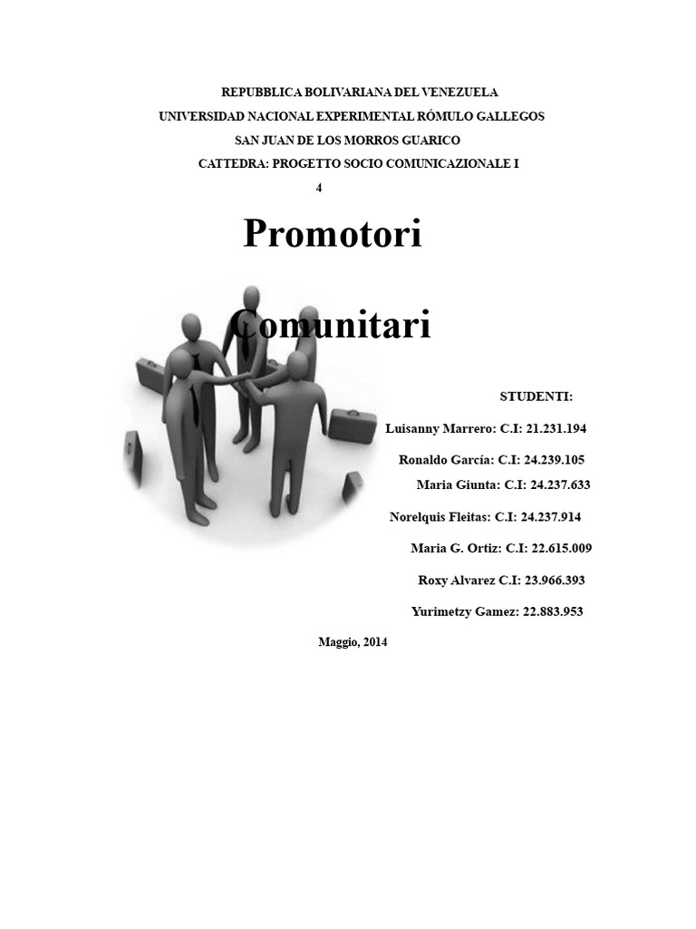 Promotori Comunitari | PDF