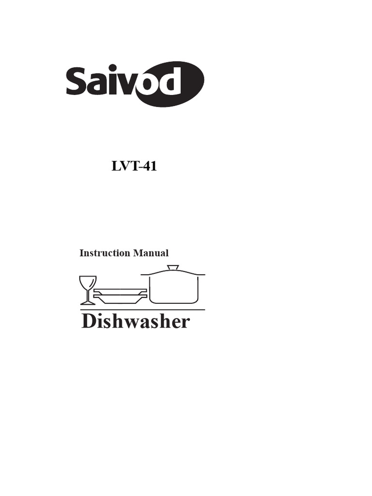 Saivod LVT 41 Dishwasher | PDF | Dishwasher | Water Heating