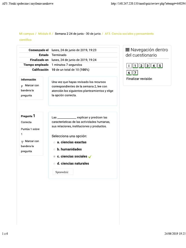 AF3 Nauki Społeczne I Myślenie Naukowe | PDF
