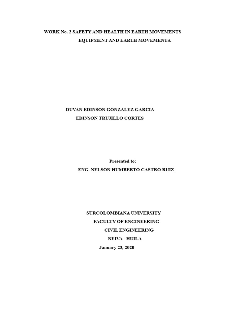 Safety and Health in Earth Movement | PDF | Road | Landslide