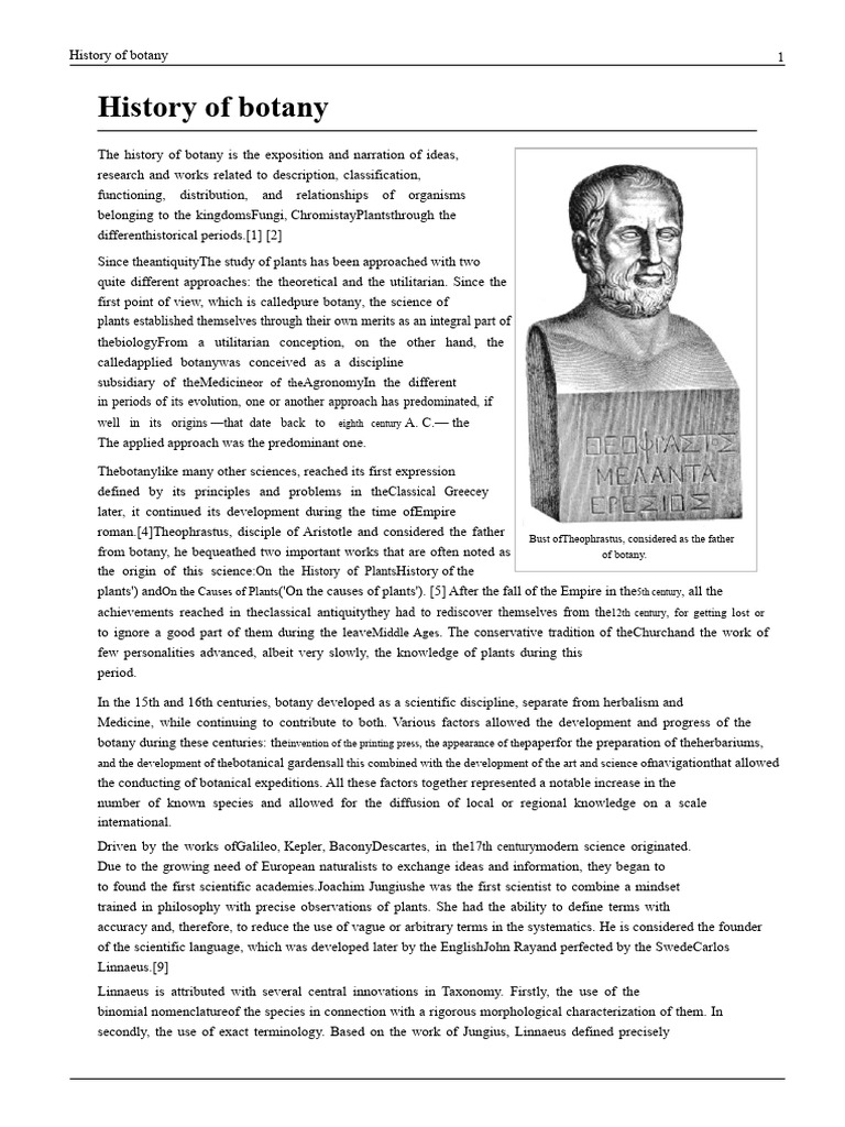 Evolution of Botany Through History | PDF | Botany | Genus