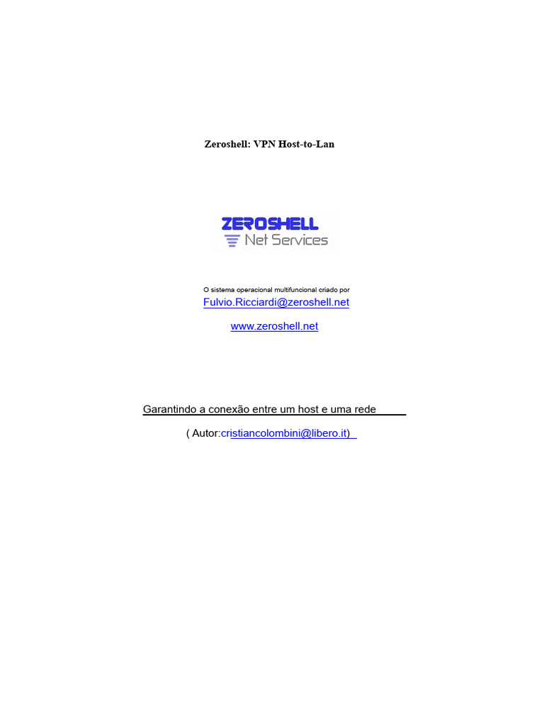 Configuração de VPN Host-to-Lan com Zeroshell | PDF | Rede Privada ...