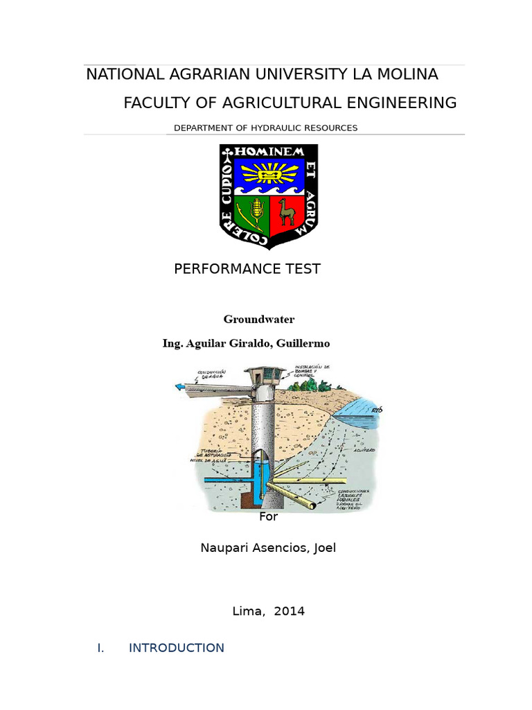 Groundwater Well Performance Testing | PDF | Water | Pump