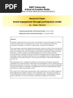 Download Research paper - Brand engagement through participatory media by Helen Mitchell SN9265655 doc pdf