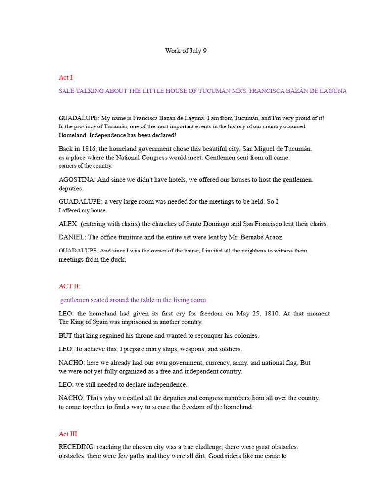 Work of July 9 | PDF