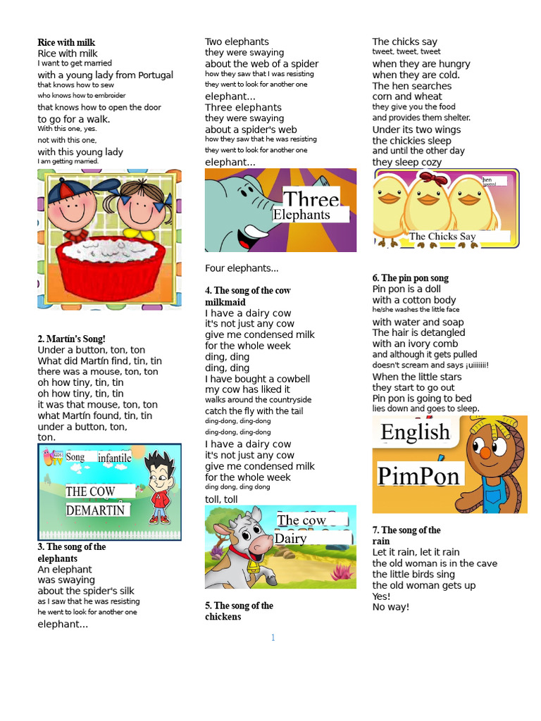 10 Children's Songs | PDF