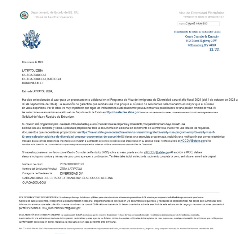 Sitio Web de Verificación de Estado de Solicitante | PDF | Visa de viaje