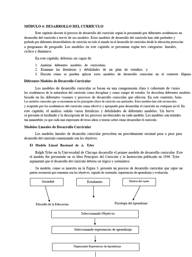 Modelos de Desarrollo Curricular | PDF | Plan de estudios | Evaluación