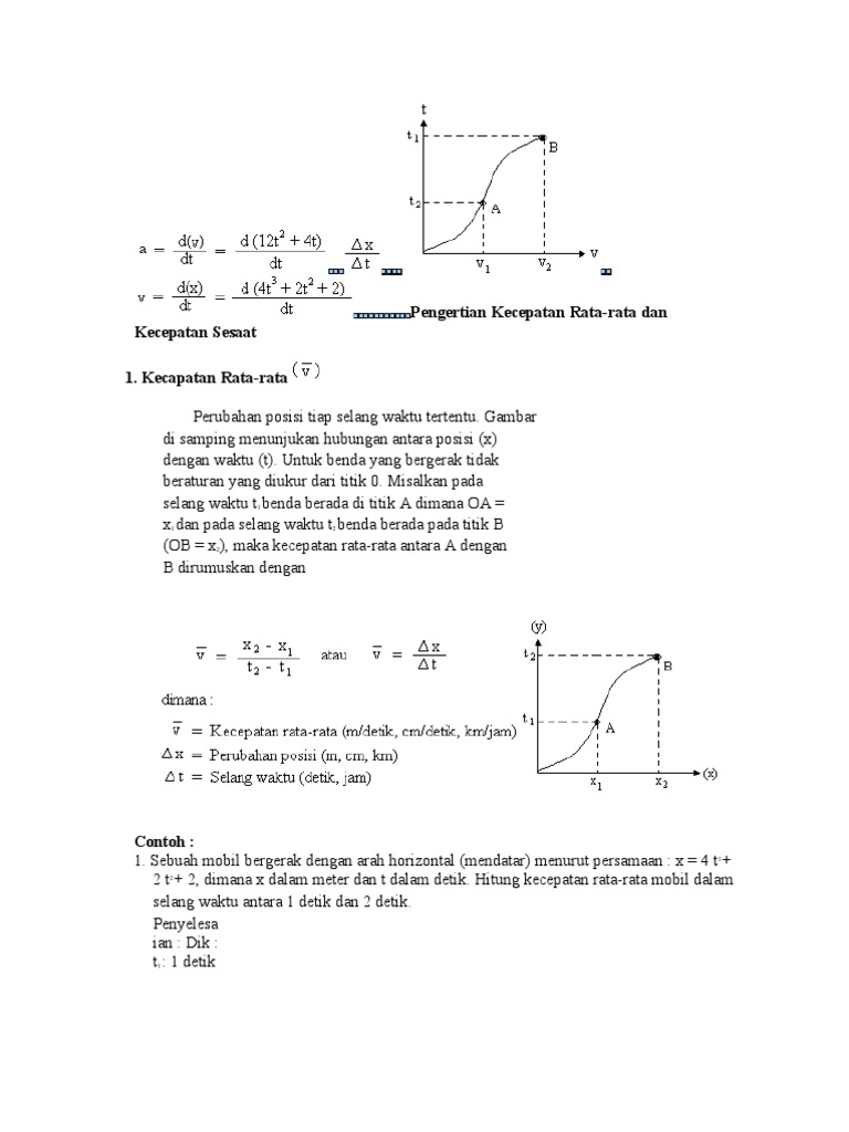 Pengertian Kecepatan Rata | PDF | Sains & Matematika