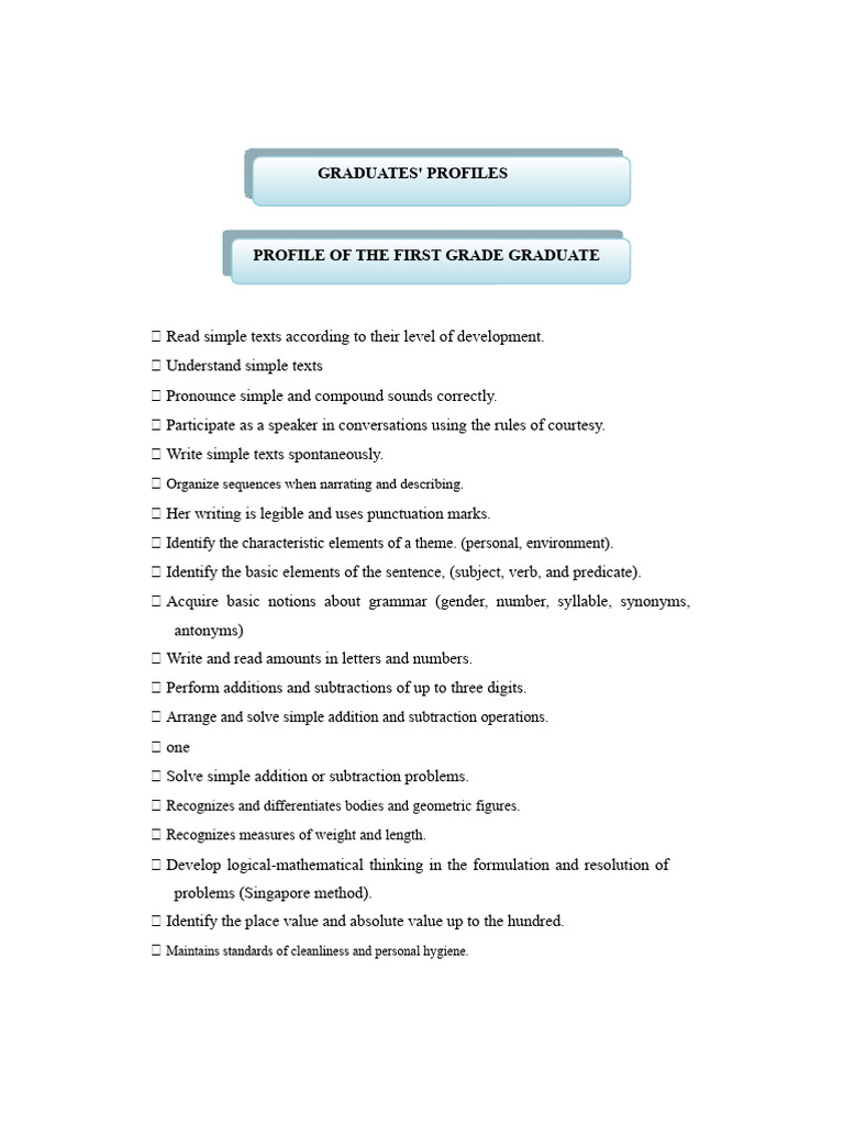 Graduate Profile According To Their Degree | PDF | Knowledge | Thought