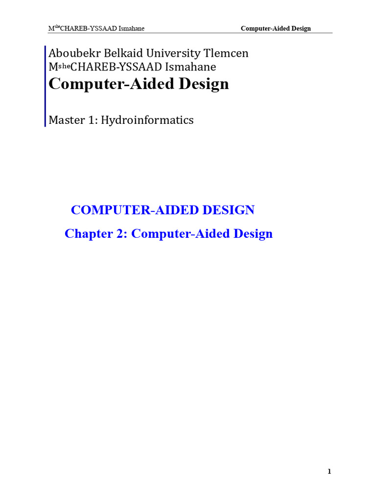 Chapter 2 Computer-Aided Design | PDF | Computer Aided Design | Drawing
