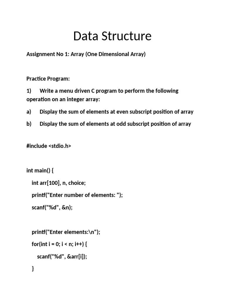C Program Outputs for Array Operations | PDF | Integer (Computer ...