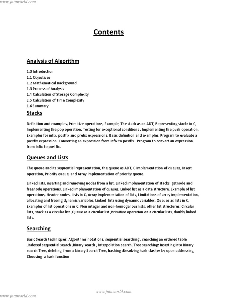 Data Structure Notes | PDF | Computational Complexity Theory | Time ...