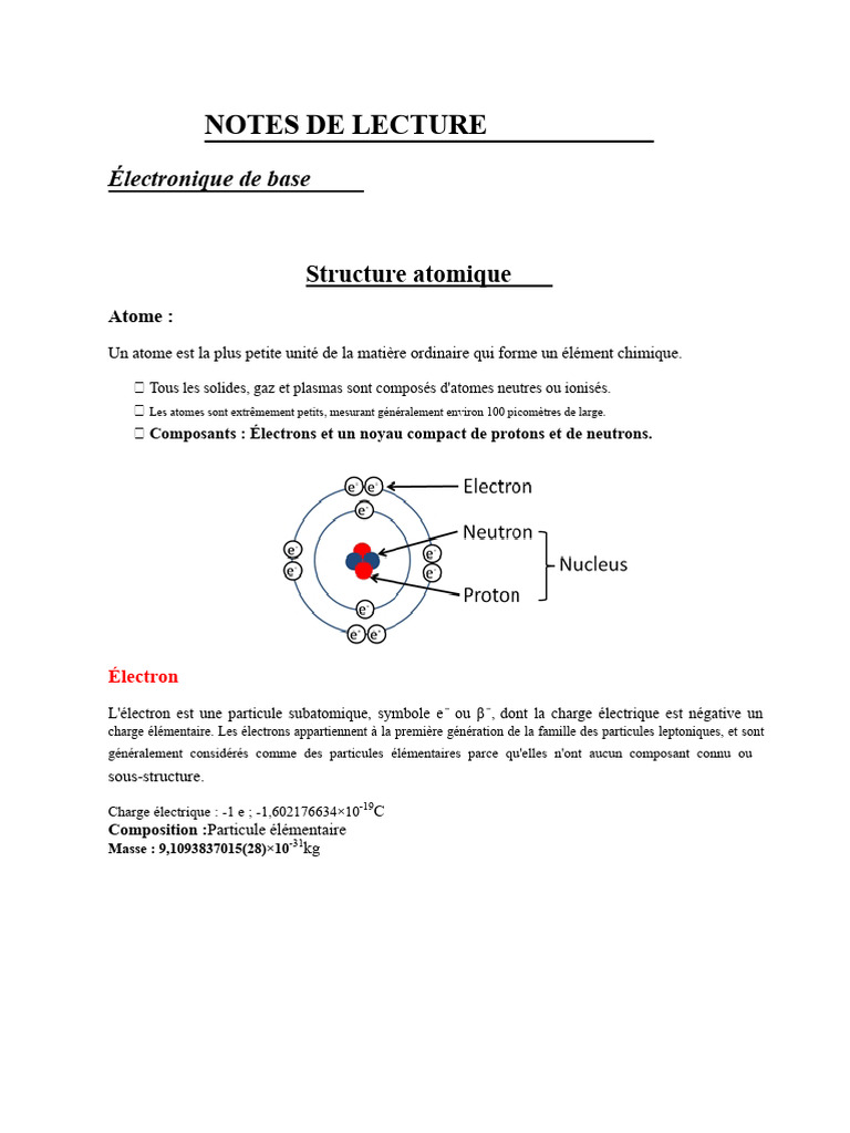 Structure atomique et théorie des bandes PDF Semiconducteurs — free download