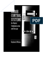 Error Control Systems for Digital Communication and Storage (Stephen B. Wicker)