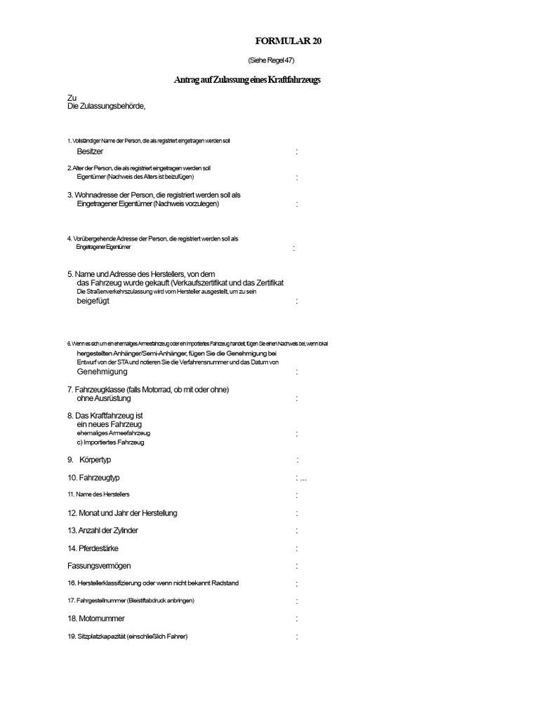 Formular 20 | PDF