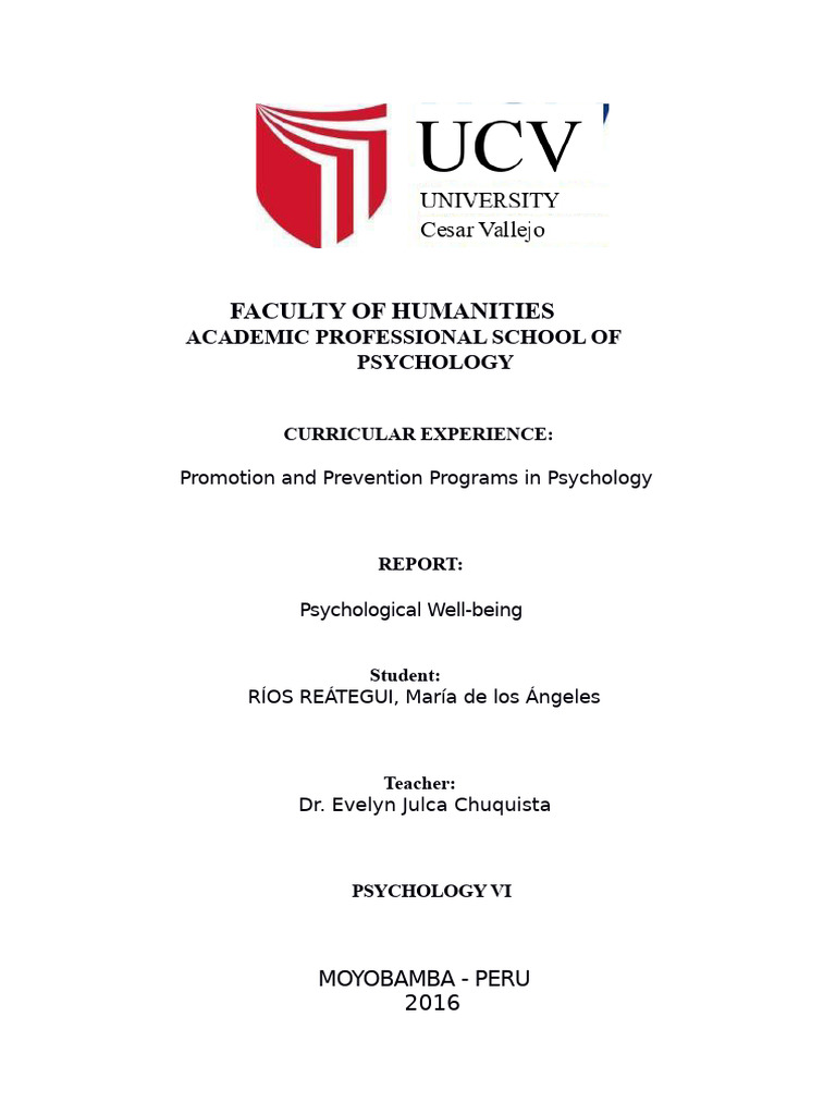 Understanding Psychological Well-Being | PDF | Well Being | Psychology