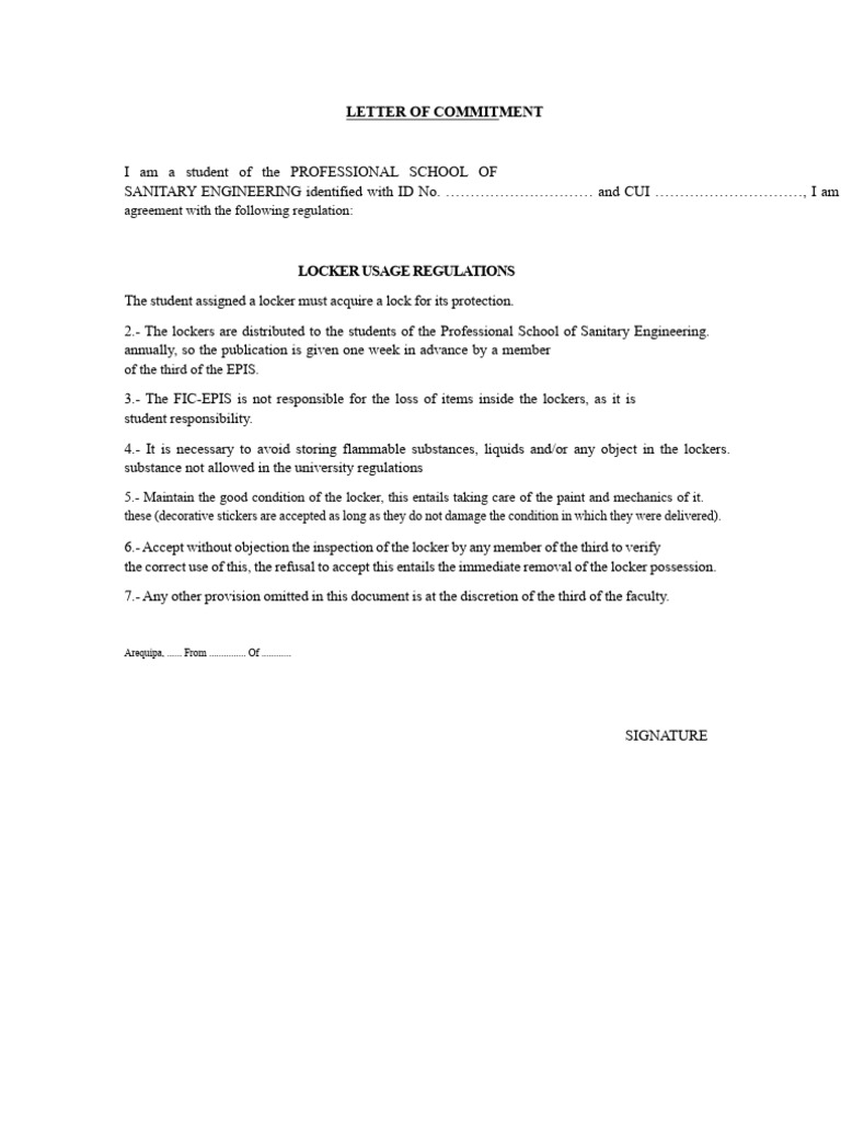 Locker Usage Regulations for Students | PDF