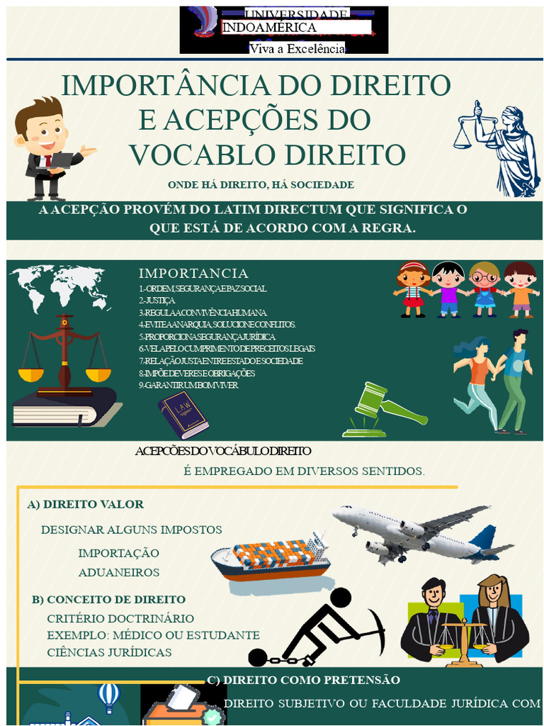 Infograma - Importância e Acepções Do Vocábulo Direito | PDF