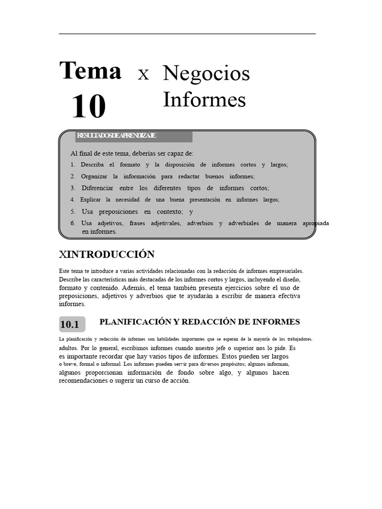 Redacción de Informes Empresariales | PDF | Adverbio | Adjetivo