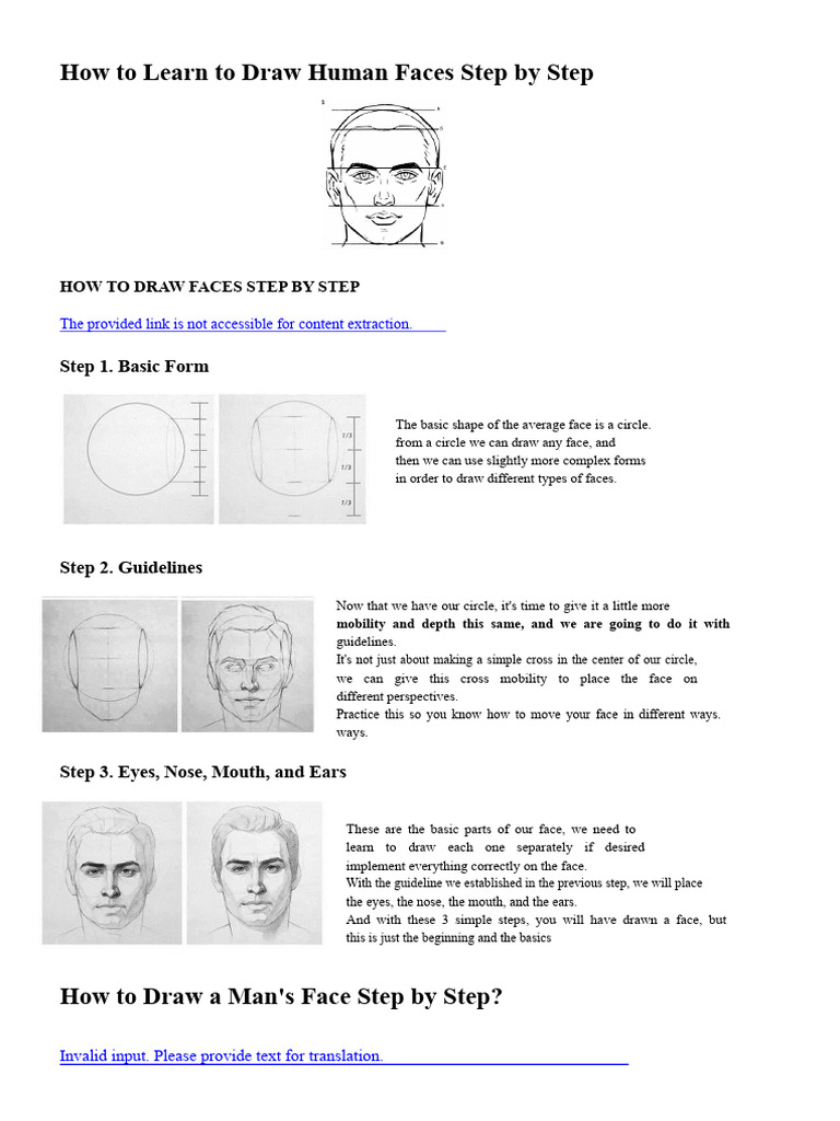 The Human Face Step by Step PDF | PDF | Face | Skull