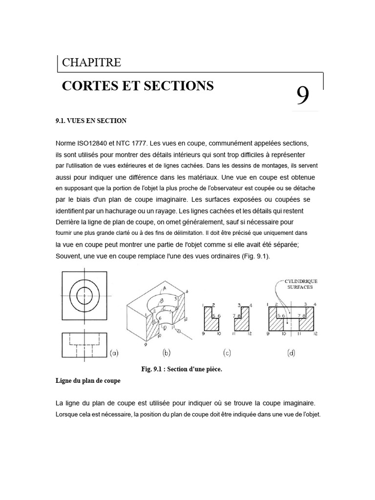 Vues en coupe et sections techniques | PDF