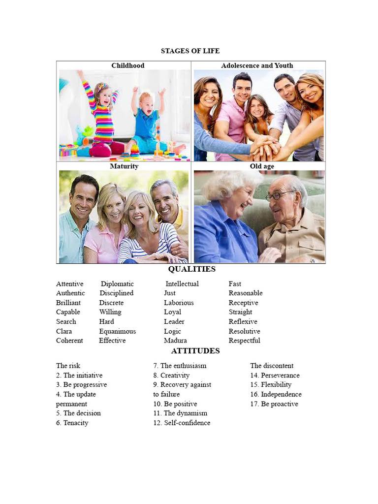Life Stages and Key Qualities | PDF