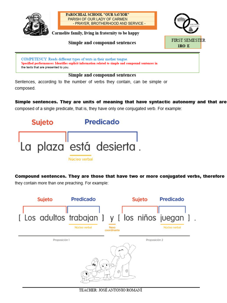 Understanding Simple and Compound Sentences | PDF | Sentence ...