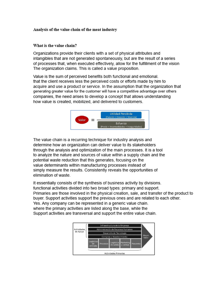 Meat Industry Value Chain Analysis | PDF | Supply Chain | Logistics