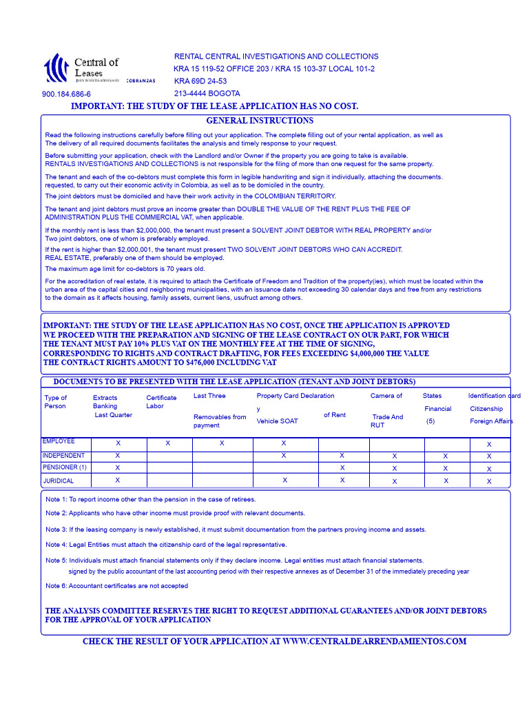 How To Fill Out A Lease Format Instructions For Lease Application ...
