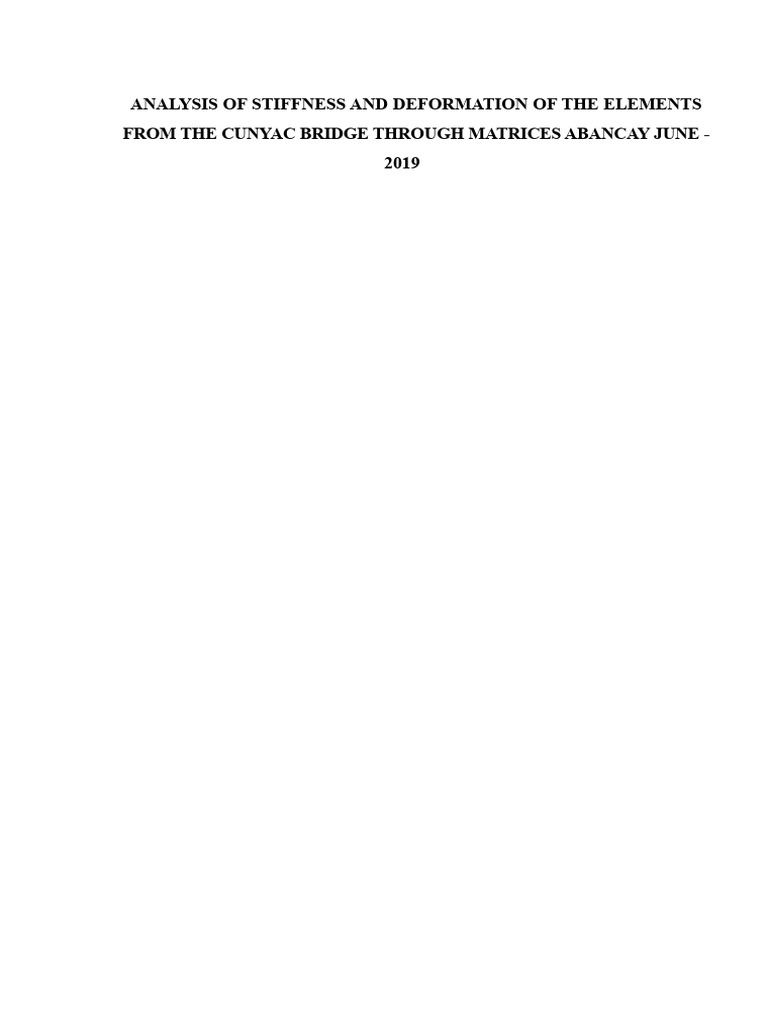 Use of Matrices in Structured Bridges | PDF | Matrix (Mathematics ...