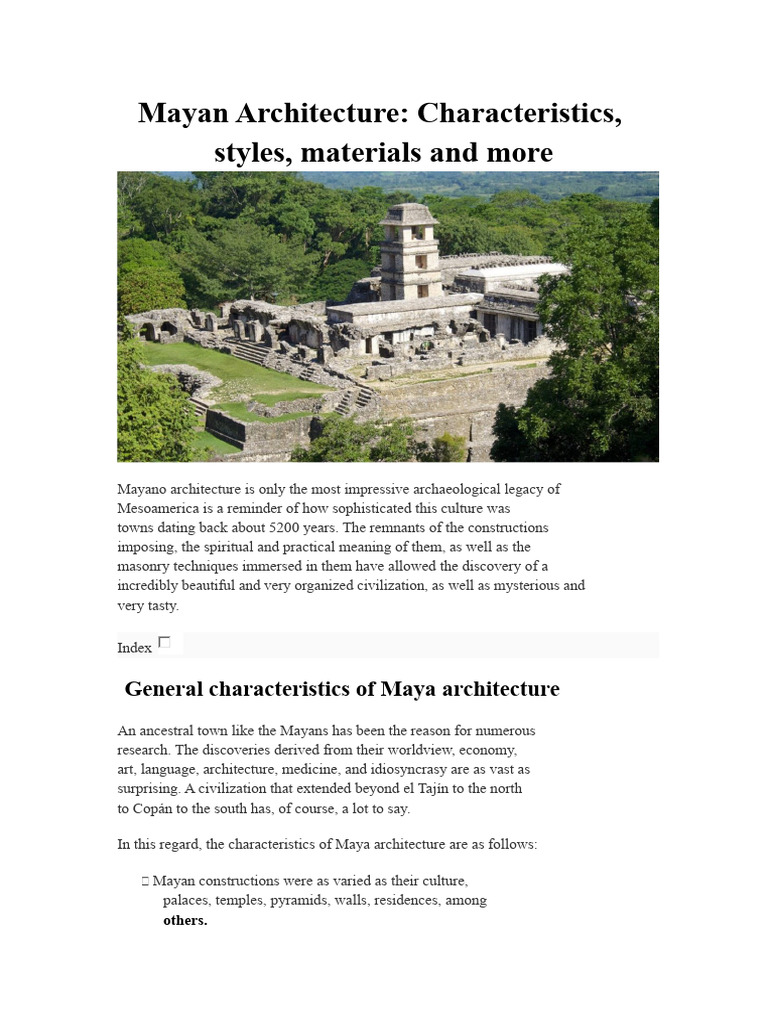 Maya Architecture | PDF | Maya Civilization | Sculpture