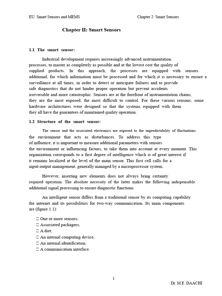 CHAPTER 2 Smart Sensors | PDF | Wireless Sensor Network | Computer Network