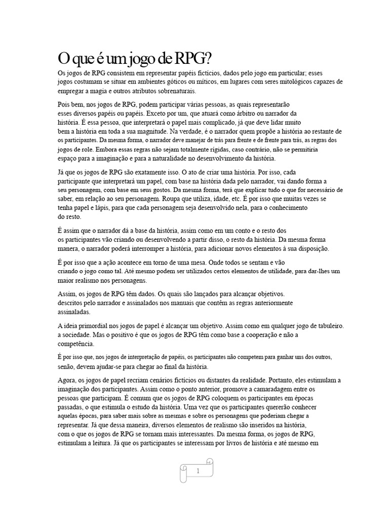Introdução aos Jogos de RPG e DM | PDF | Jogos de RPG | Dungeons ...