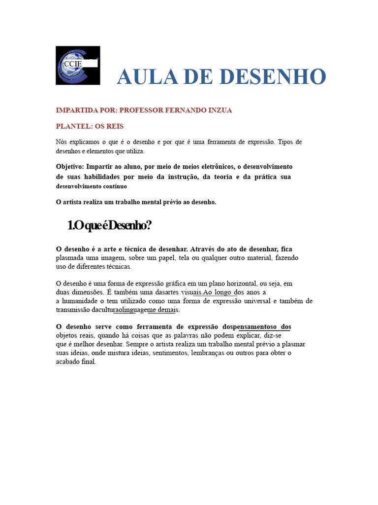 Aula de Desenho | PDF | Desenho | Desenho técnico
