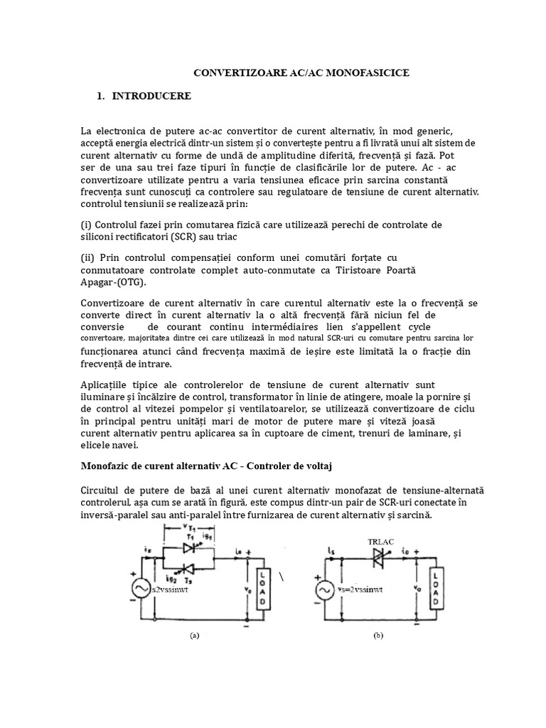 Convertizoare AC-AC | PDF
