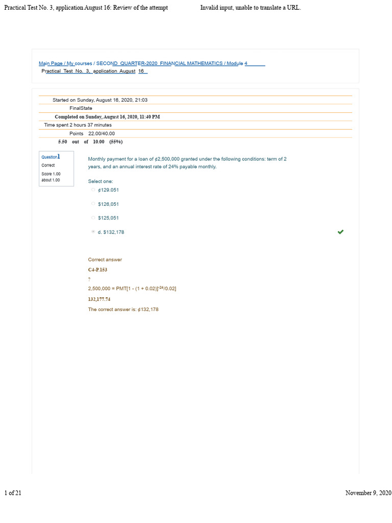 Test 3 | PDF | Interest | Loans