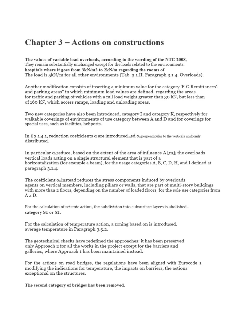 Actions on Constructions: NTC 2018 Updates | PDF | Bending ...