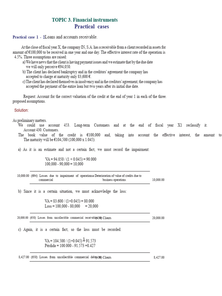 Financial Instruments: Valuation Cases | PDF | Interest | Bonds (Finance)