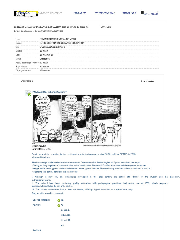 Distance Education Questionnaire Insights | PDF | Software Bug ...