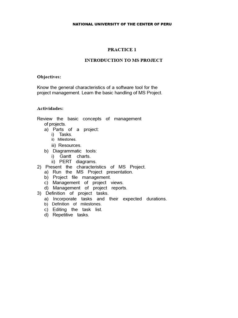 MS Project Basics for Project Management | PDF | Project Management ...