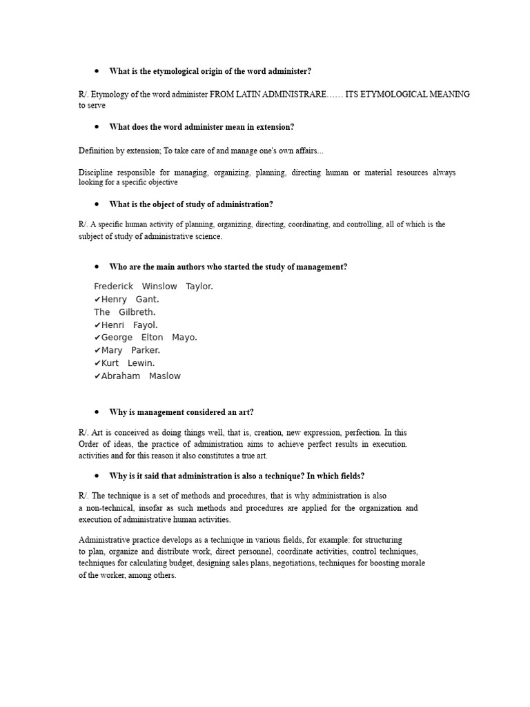 Questions and Answers Administration | PDF | Motivation | Motivational