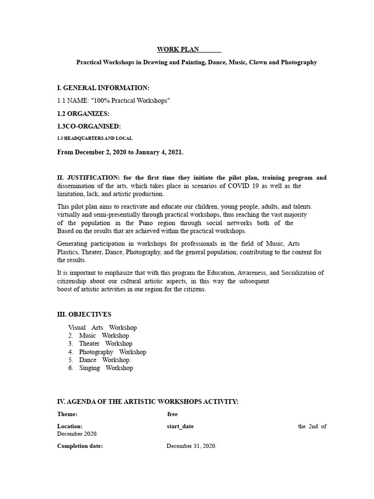 Work Plan | PDF