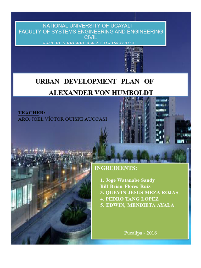 Urban Development Plan 2016-2026 | PDF | Sustainability