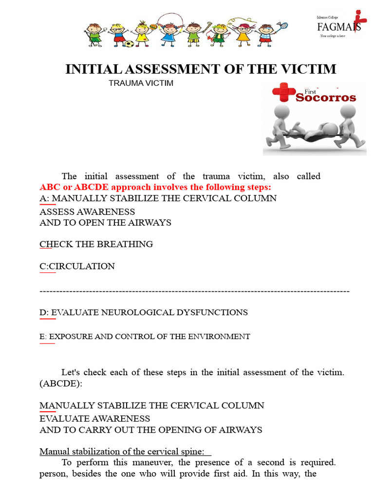 Trauma Victim Initial Assessment Guide | PDF | Clinical Medicine ...