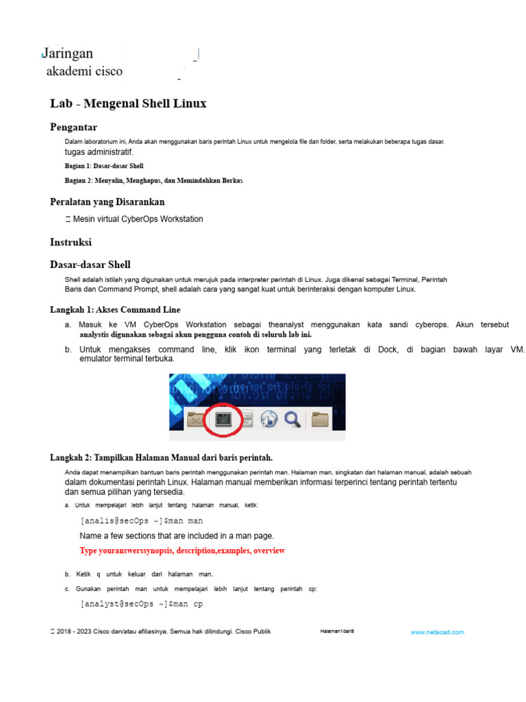 4.2.7 Laboratorium - Mengenal Shell Linux | PDF