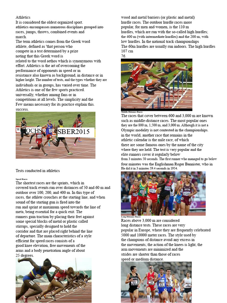 Athletics Classes | PDF | Track And Field | Running