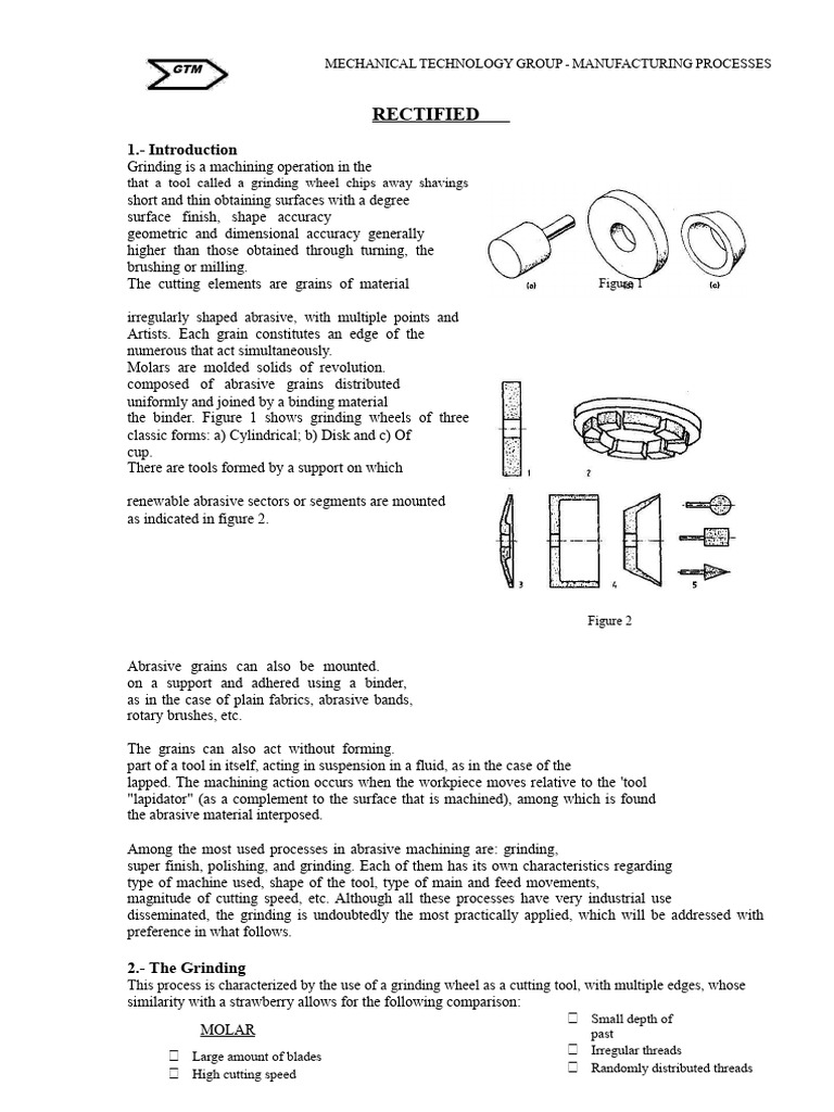 Rectified: 1.-Introduction | PDF | Grinding (Abrasive Cutting) | Abrasive