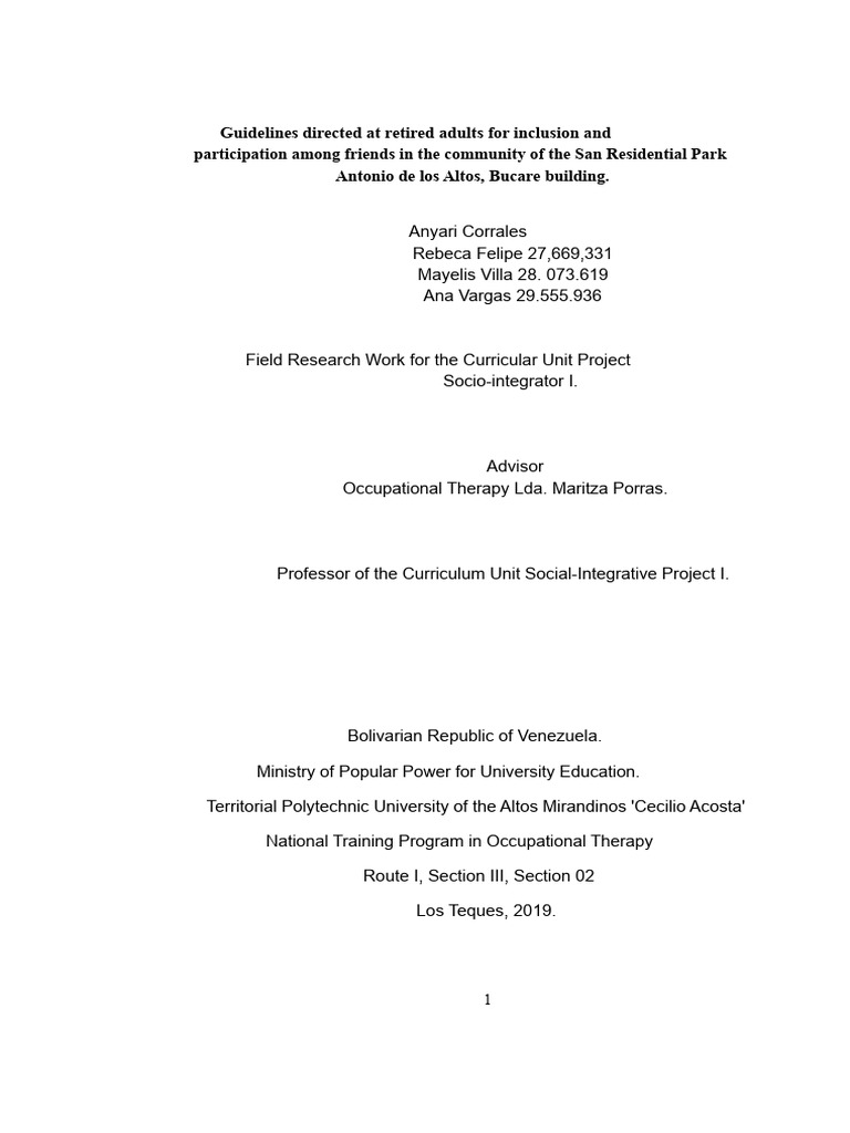 Community Engagement for Retired Adults | PDF | Psychological Concepts