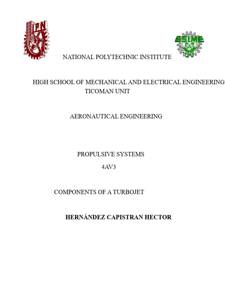 Turbojet Engine Component Overview | PDF | Turbine | Internal ...
